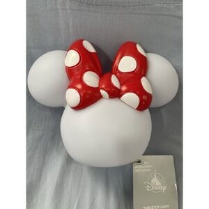 NEW Walt Disney Parks Minnie Mouse Head Shaped w/ Polkadot Red Bow Light Up